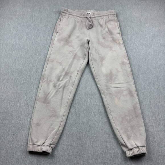 Tna Aritzia Pants Womens Small Gray Tie Dye Stretch Fleece Sweatpants Lounge - Picture 1 of 16
